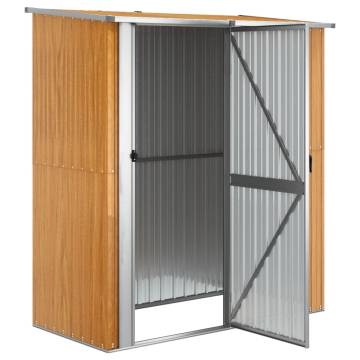 Garden Shed 180.5x97x209.5 cm Galvanised Steel Wooden Look