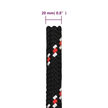 Boat Rope Black 20 mm 100 m Polypropylene