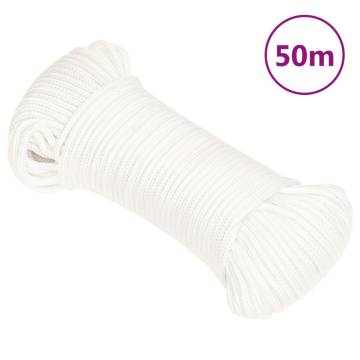 Boat Rope Full White 3 mm 50 m Polypropylene