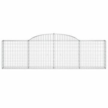 Arched Gabion Baskets 4 pcs 300x30x80/100 cm Galvanised Iron