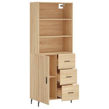 Highboard Sonoma Oak 69.5x34x180 cm Engineered Wood