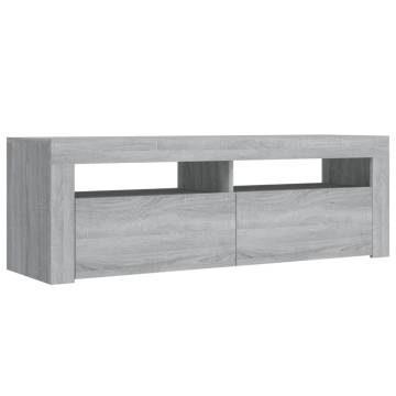 TV Cabinet with LED Lights Grey Sonoma 120x35x40 cm