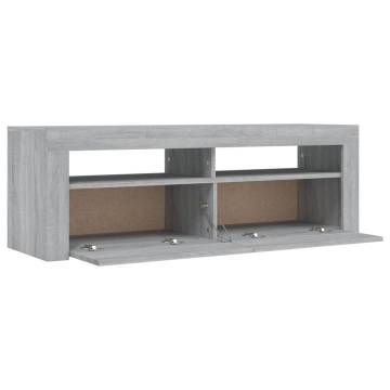 TV Cabinet with LED Lights Grey Sonoma 120x35x40 cm