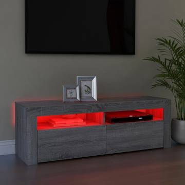 TV Cabinet with LED Lights Grey Sonoma 120x35x40 cm