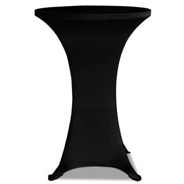 Standing Table Cover Ø80cm Black Stretch 2 pcs