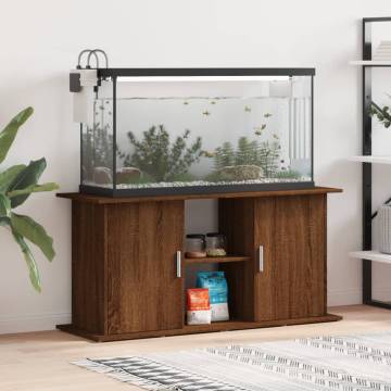 Aquarium Stand Brown Oak 121x41x58 cm Engineered Wood