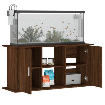 Aquarium Stand Brown Oak 121x41x58 cm Engineered Wood