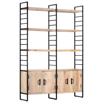 4-Tier Bookcase 124x30x180 cm Solid Mango Wood