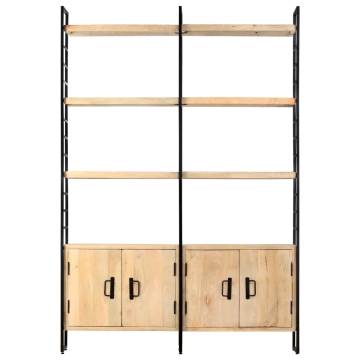 4-Tier Bookcase 124x30x180 cm Solid Mango Wood