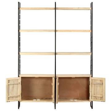 4-Tier Bookcase 124x30x180 cm Solid Mango Wood