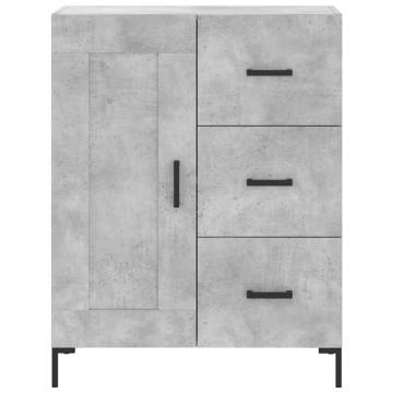 Highboard Concrete Grey 69.5x34x180 cm Engineered Wood