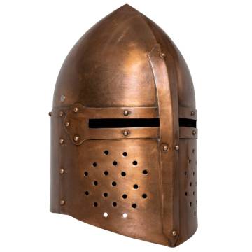 Medieval Knight Helmet Antique Replica LARP Copper Steel