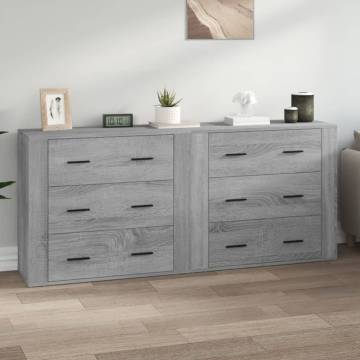 Sideboards 2 pcs Grey Sonoma Engineered Wood