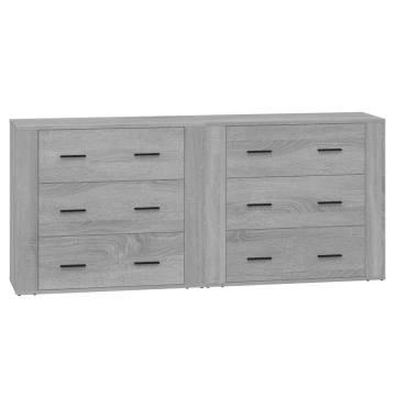 Sideboards 2 pcs Grey Sonoma Engineered Wood