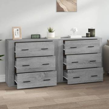 Sideboards 2 pcs Grey Sonoma Engineered Wood