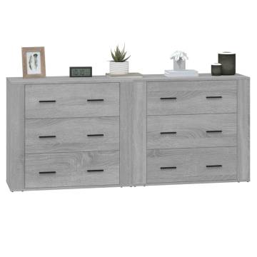 Sideboards 2 pcs Grey Sonoma Engineered Wood