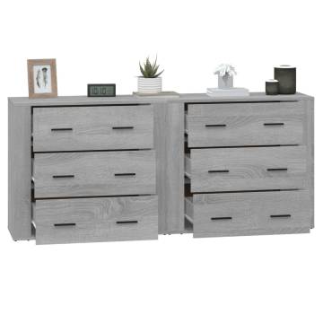 Sideboards 2 pcs Grey Sonoma Engineered Wood