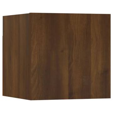 Wall-mounted TV Cabinets 8 pcs Brown Oak 30.5x30x30 cm