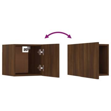 Wall-mounted TV Cabinets 8 pcs Brown Oak 30.5x30x30 cm