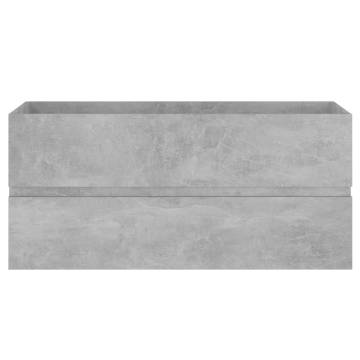 Sink Cabinet Concrete Grey 100x38.5x45 cm Engineered Wood