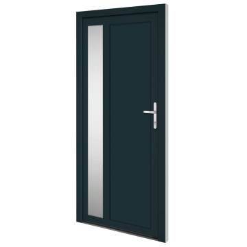 Front Door Anthracite 98x200 cm PVC