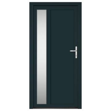 Front Door Anthracite 98x200 cm PVC