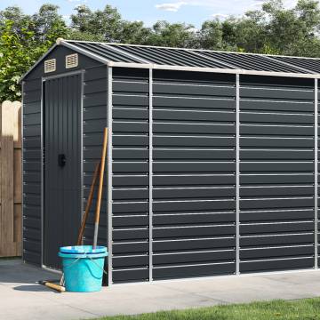 Garden Shed Anthracite 191x810x198 cm Galvanised Steel