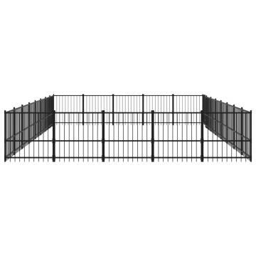 Outdoor Dog Kennel Steel 37.64 m²