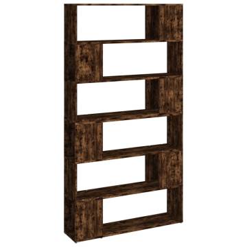 Book Cabinet/Room Divider Smoked Oak 100x24x188 cm