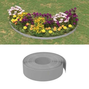 Garden Edgings 5 pcs Grey 10 m 15 cm Polyethylene