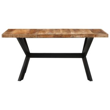 Dining Table 160x80x75 cm Solid Rough Wood Mango