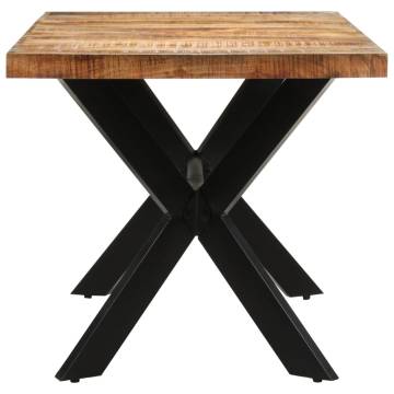 Dining Table 160x80x75 cm Solid Rough Wood Mango