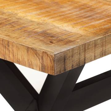 Dining Table 160x80x75 cm Solid Rough Wood Mango