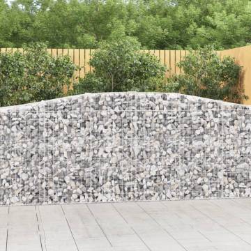 Arched Gabion Baskets 15 pcs 400x50x100/120 cm Galvanised Iron