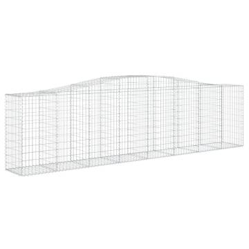 Arched Gabion Baskets 15 pcs 400x50x100/120 cm Galvanised Iron