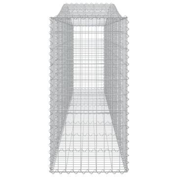 Arched Gabion Baskets 15 pcs 400x50x100/120 cm Galvanised Iron