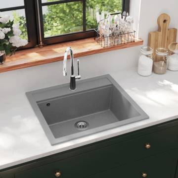 Granite Kitchen Sink Single Basin Grey