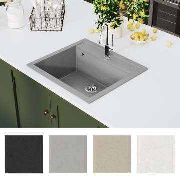 Granite Kitchen Sink Single Basin Grey