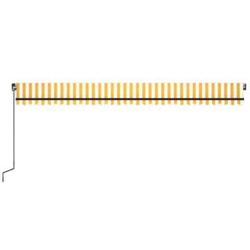 Manual Retractable Awning 600x350 cm Yellow and White