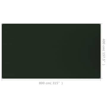 Tent Carpet 400x800 cm Dark Green HDPE