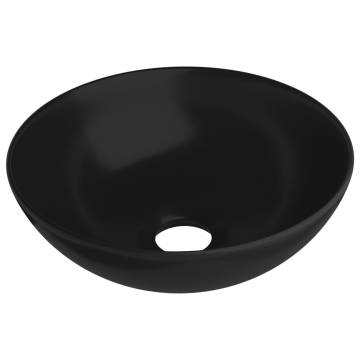 Bathroom Sink Ceramic Matt Black Round