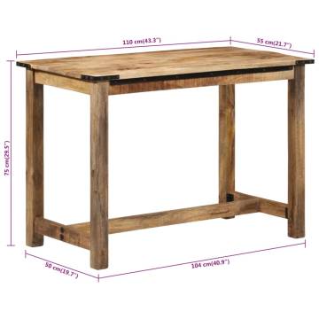 Dining Table 110x55x75 cm Solid Wood Mango