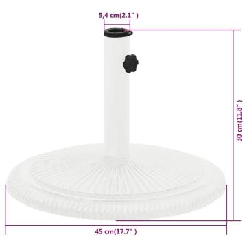 Umbrella Base White 45x45x30 cm Cast Iron