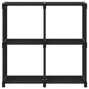 4-Cube Display Shelf Black 69x30x72.5 cm Fabric