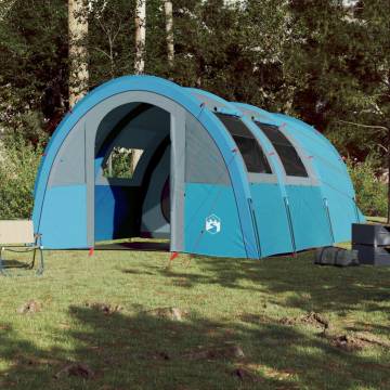 Camping Tent 4-Person Blue Waterproof