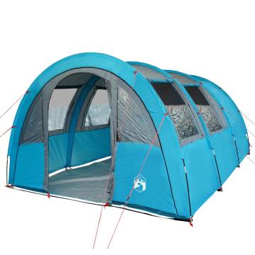 Camping Tent 4-Person Blue Waterproof