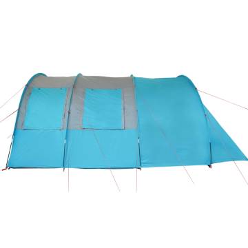 Camping Tent 4-Person Blue Waterproof