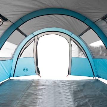 Camping Tent 4-Person Blue Waterproof