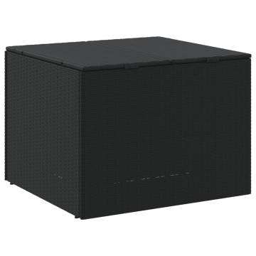 Garden Storage Box Black 291L Poly Rattan