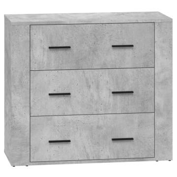 Sideboards 2 pcs Concrete Grey Engineered Wood